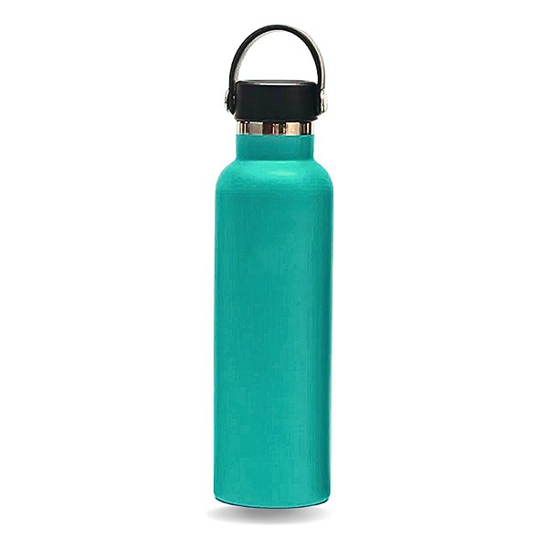 Garrafa Térmica Inox Tampa Alça 500ml Cor: Verde  água [F102]