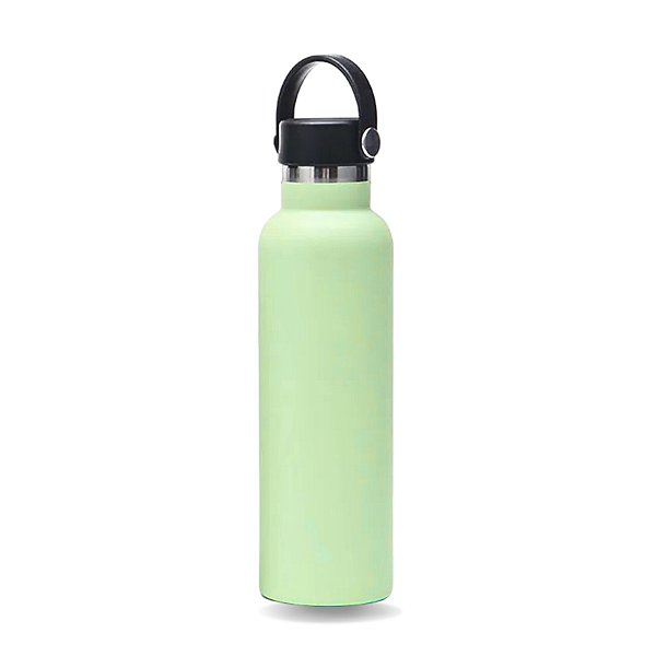 Garrafa Térmica Inox Tampa Alça 500ml Cor:verde Claro [F102]