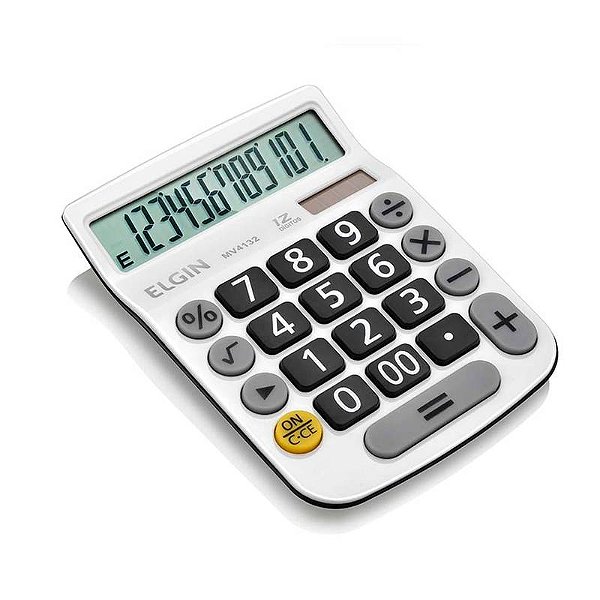 Calculadora Mesa Visor 12 Dig. Branca Mv-4132 Elgin [F108]