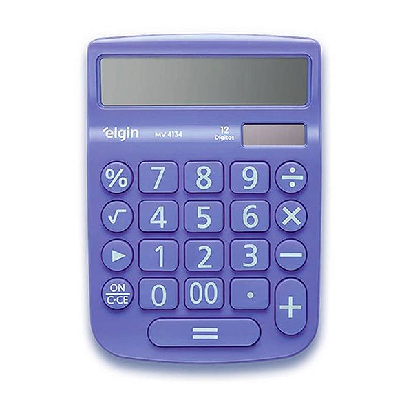 Calculadora Mesa Visor 12 Dig. Azul Mv-4134 Elgin [F108]