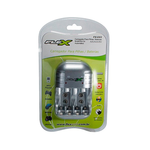 Carregador De Bateria Flex Fx-c03 [F108]