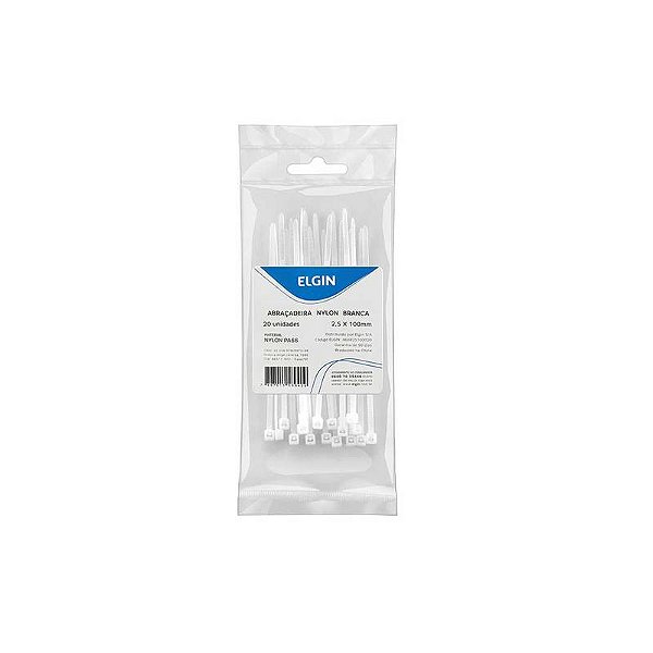 Abracadeira Nylon Pa66 Med Branco 3.6x150 P20 - 20 Unidades [F108]