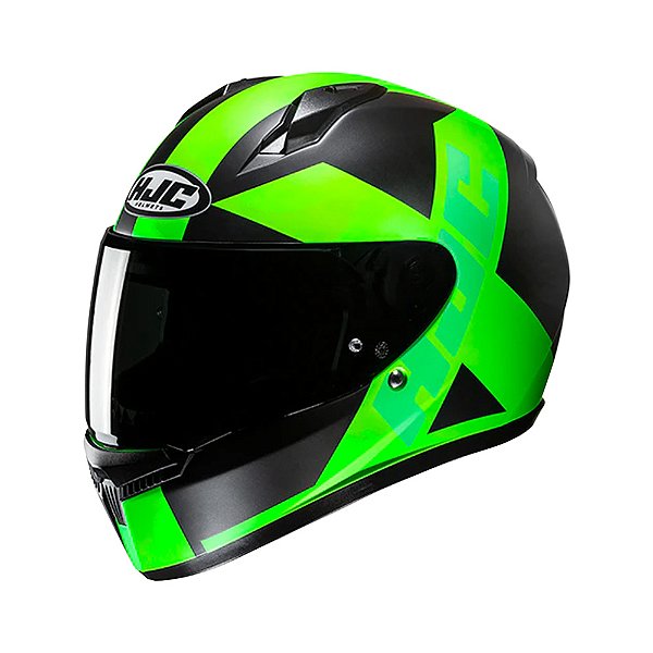 Capacete Hjc C10 Tez Pret Verd 61 [F016]