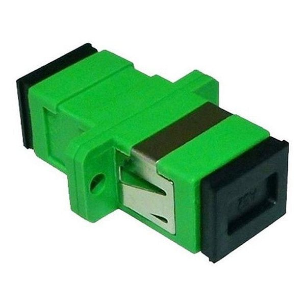 Adaptador Acoplador Optico P/ Fibra Optica Lc(apc) X Lc(apc), Simples Pct C/ Capa Verde C/25 Gigasat [F086]