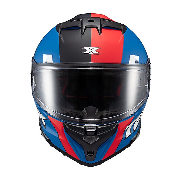 Capacete Texx Fecha Kaiman Track Verm Pret Azu Fosc 58 [F016]