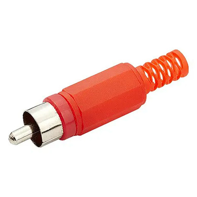 Plug Rca Plast C/ Rabicho Vermelho 10 Un It Blue [F108]