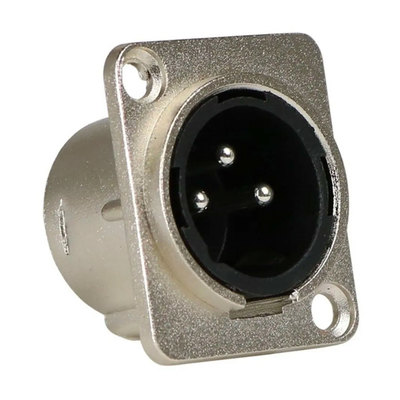 Conector Xlr Painel Cromado Mxt 10 Unidades [F108]