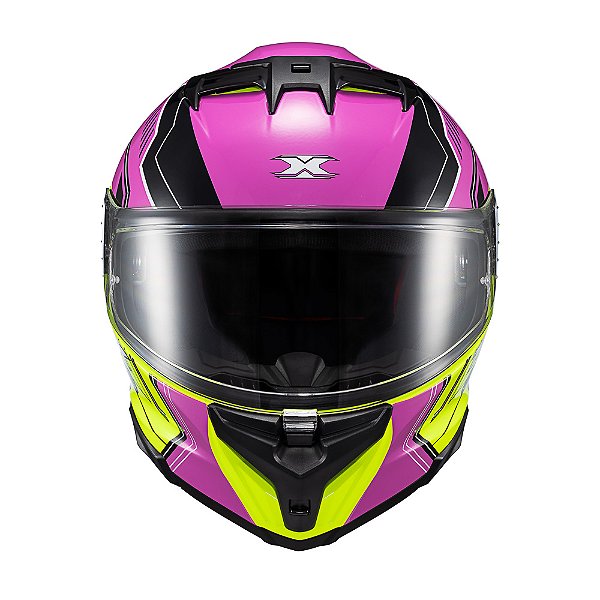 Capacete Texx Fecha Kaiman Teaser Ros Pret Verd Bril 60 [F016]