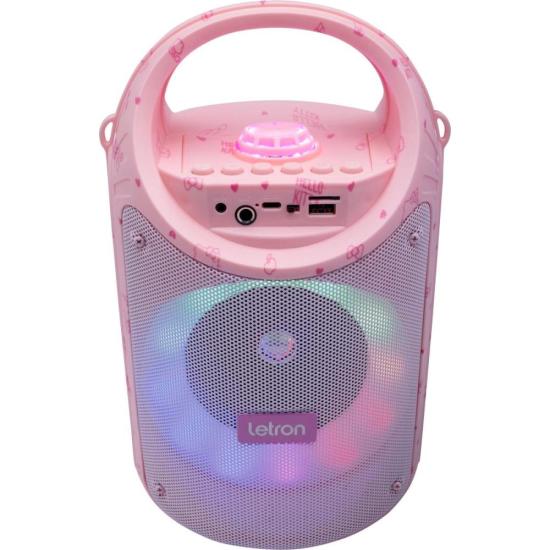 Caixa de Som Com Microfone Letron Hello Kitty 60w Rosa [F002]