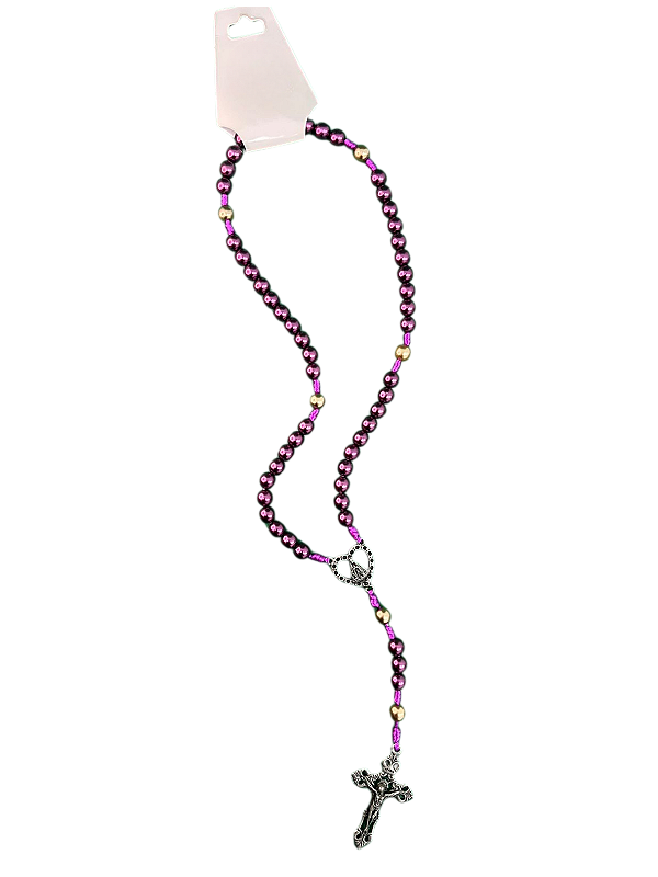 Terco 8mm Nossa Senhora Aparecida Roxo