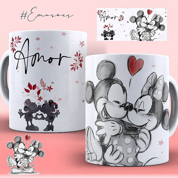Caneca Personalizada Unykk Frase Amor Mickey - Atacado e Varejo