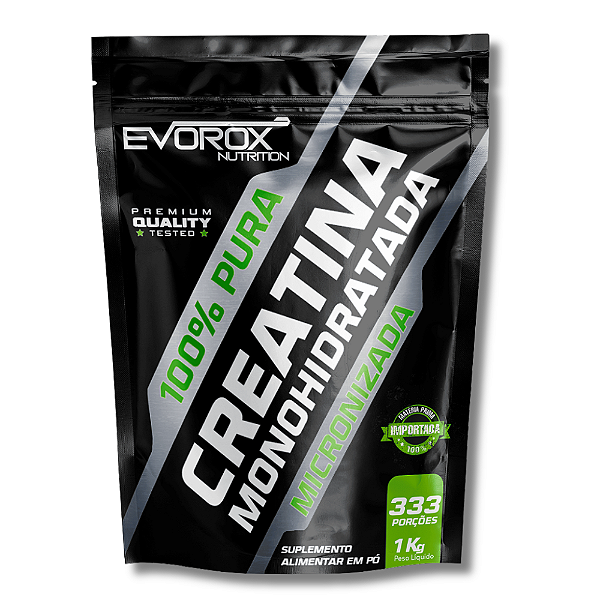 CREATINA MONOHIDRATADA MICRONIZADA 100% PURA 1KG – EVOROX NUTRITION