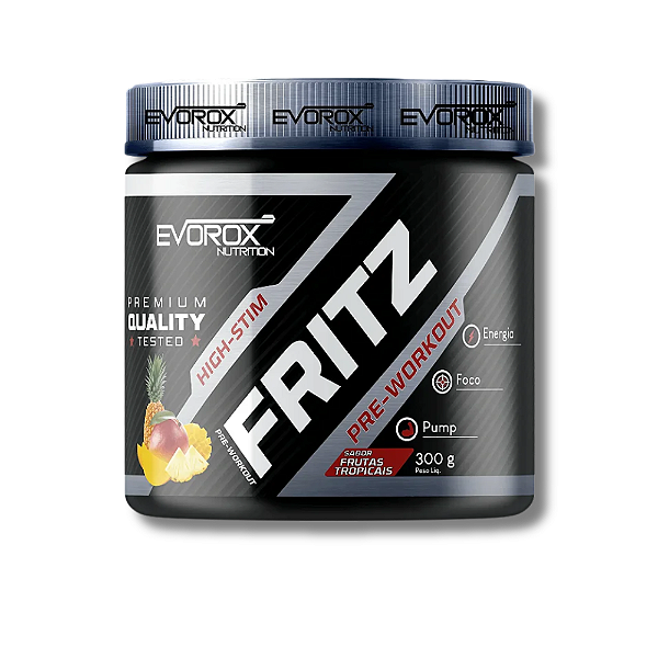 PRÉ-TREINO FRITZ SABOR FRUTAS TROPICAIS 300G – EVOROX NUTRITION