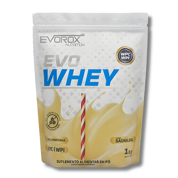 WHEY PROTEIN EVOWHEY REFIL 1KG SABOR BAUNILHA – EVOROX NUTRITION