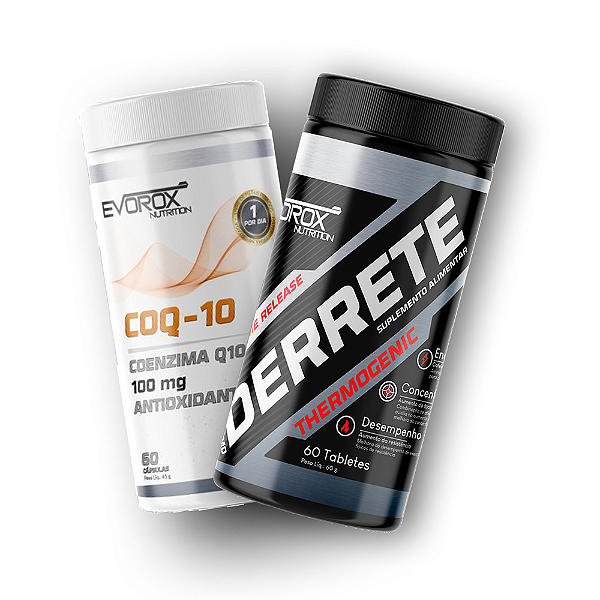 KIT COENZIMA Q10 + TERMOGÊNICO DERRETE EVOROX NUTRITION