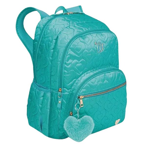 Mochila Feminina Escolar Capricho Crush Turquesa Sestini