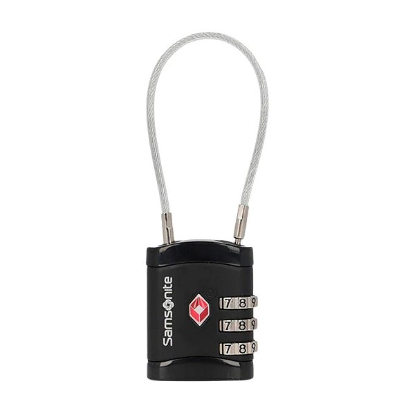 Cadeado TSA Preto para Mala de Viagem Antifurto Samsonite