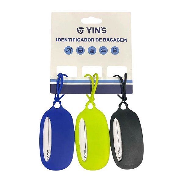 Identificador Mala de Viagem Bagagem Kit 3 Etiquetas Yin's