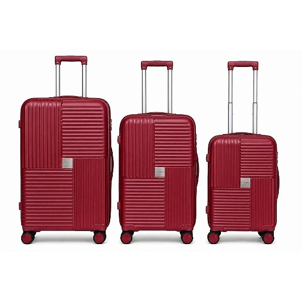 Conjunto 3 Malas de Viagem P M G Giro 360° Polipropileno Batiki