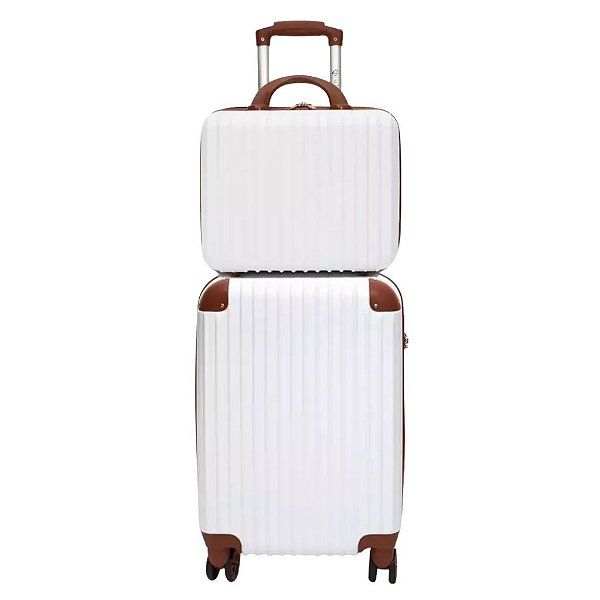 Kit Mala de Bordo 10kg com Frasqueira Bagagem de Mão Qualis