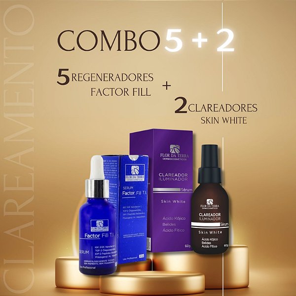 COMBO 5 + 2 = REGENERADOR DA PELE + CLAREADOR