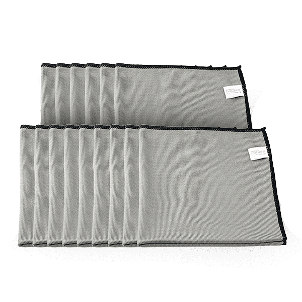 Toalha de Microfibra de Vidro Cinza 40x40cm 290gsm - 15 unidades - SGCB