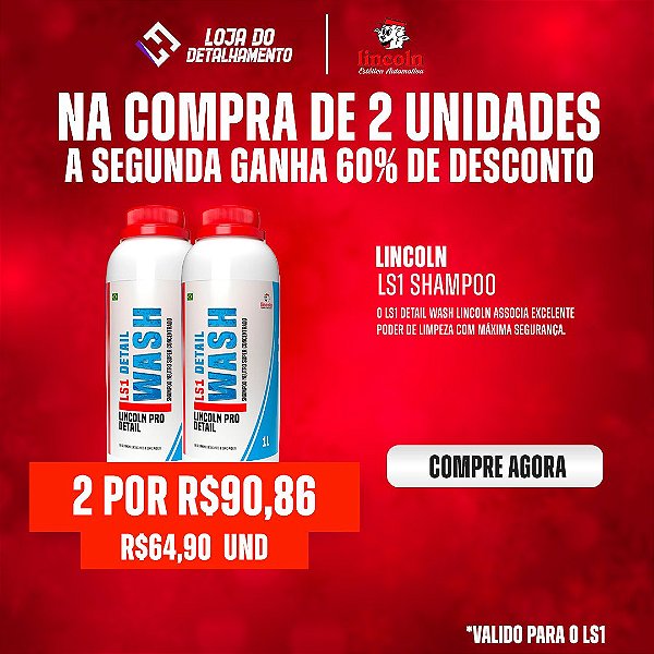 LS1 Detail Wash - NA COMPRA DE DUAS UNIDADES O SEGUNDO GANHA 60% OFF!!!