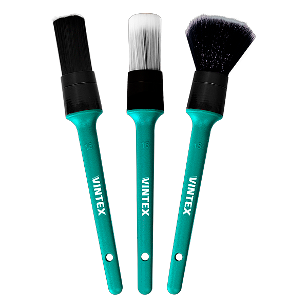 Kit 3 Pincéis para Detalhamento Automotivo - VINTEX