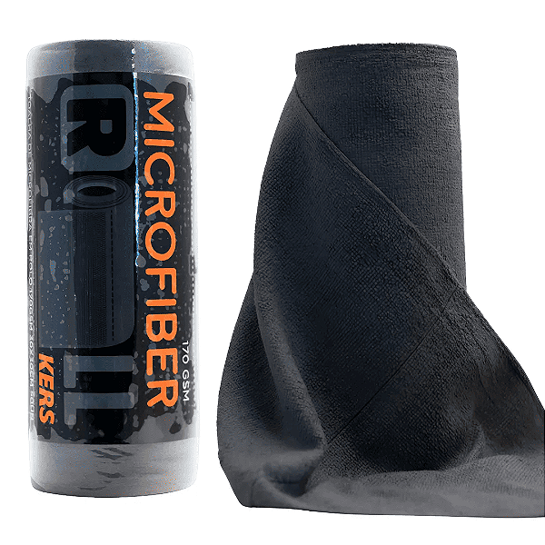 Toalha de Microfibra em Rolo 170GSM 30x30cm 50 Unidades Cinza - KERS