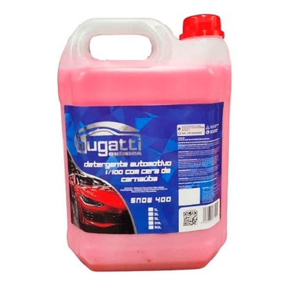 Detergente Concentrado 1/100 Snow c/ Cera de Carnaúba 5L - BUGATTI