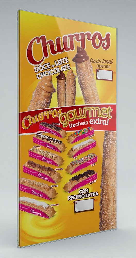 Painel de Churros Gourmet- 50x95CM