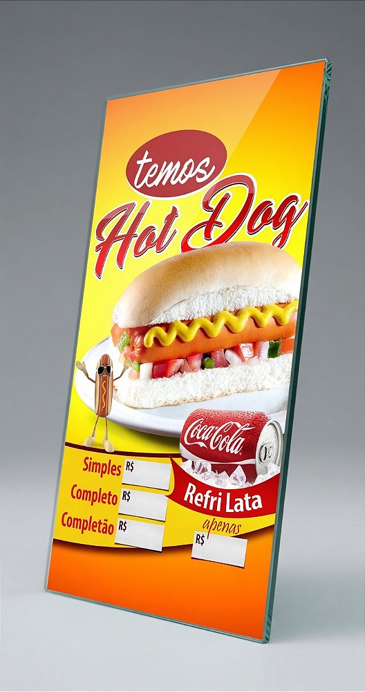 Painel de Hot Dog c/ Refri - 50x95CM