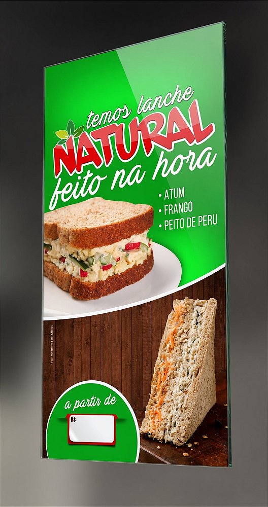 Painel de Lanche Natural- 50x95CM
