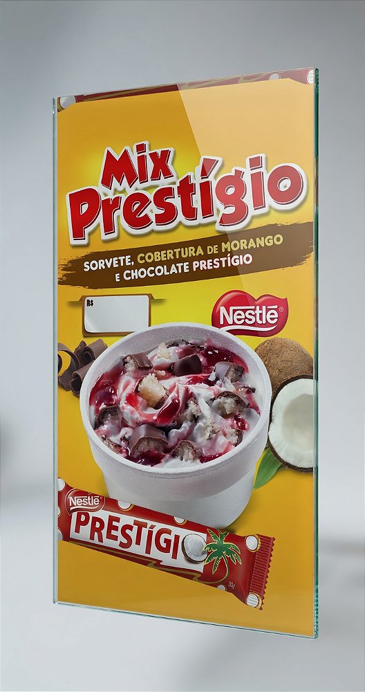 Painel de Sorvete com Chocolate Prestígio - 50x95CM