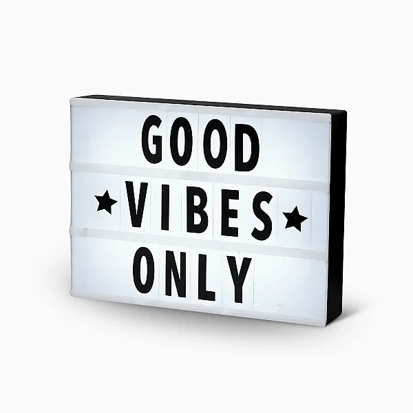 Caixa Luminária Mensagem Decorativa