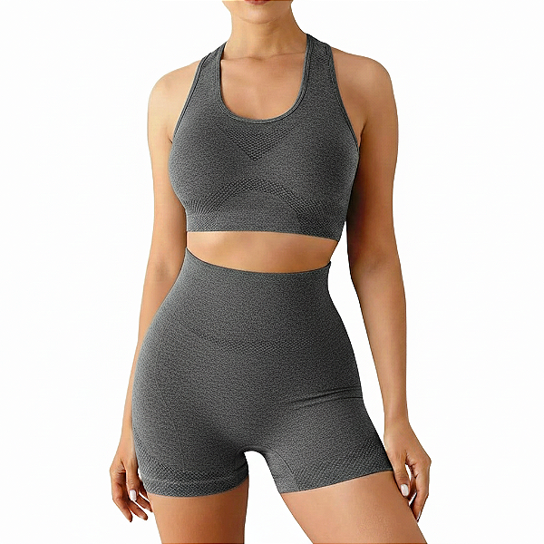 Conjunto Academia Fitness Levanta Bumbum Cinza