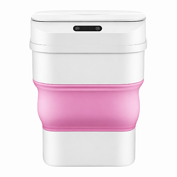 Lixeira Automática Dobrável com Sensor Rosa