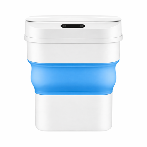 Lixeira Automática Dobrável com Sensor Azul