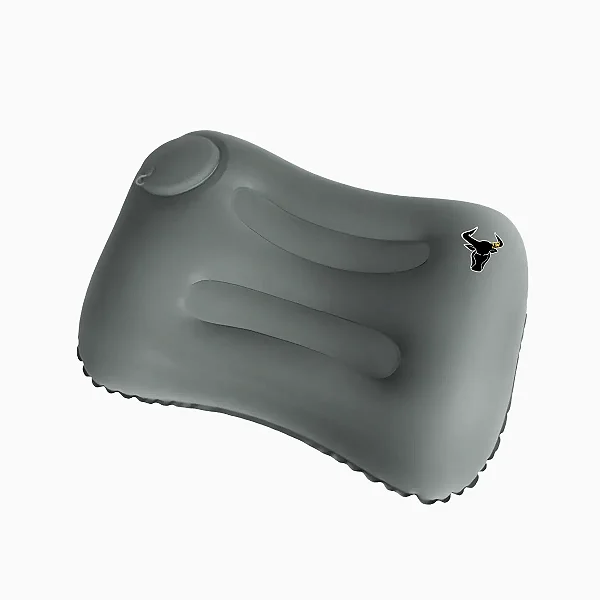 Travesseiro Almofada de Viagem Inflável e Portátil - Cinza