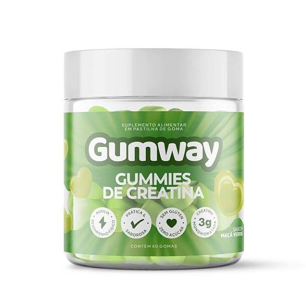 Creatina Monohidratada Gumway Maça Verde