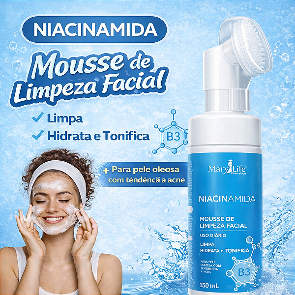 Mousse de Limpeza Facial com Niacinamida B3