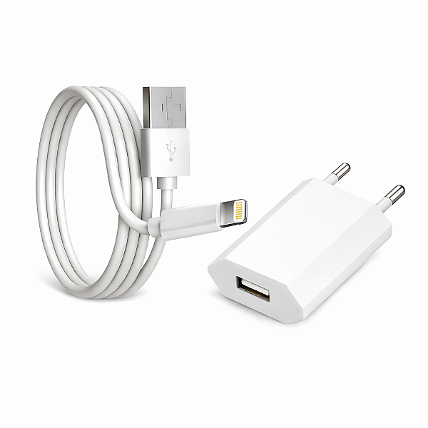 Kit Carregador Lightning com Fonte USB