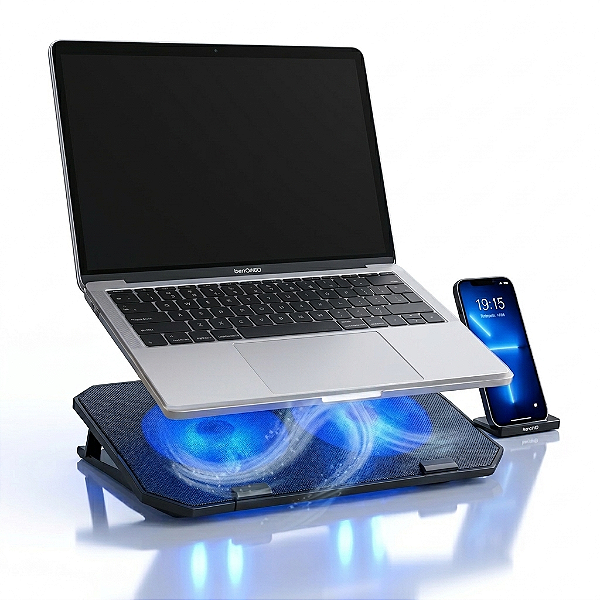 Base Cooler para Notebook + Suporte para Celular