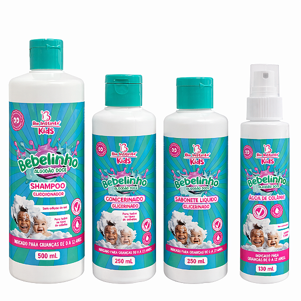 Kit Cabelo e Corpo Bebelinho Algodão Doce