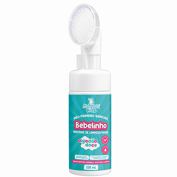 Mousse de Limpeza Facial Infantil Bebelinho Algodão Doce