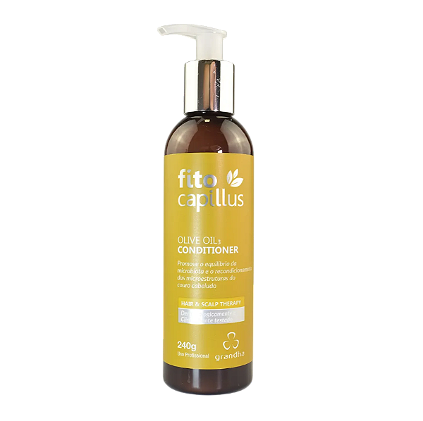 Grandha Fito Capillus Olive Oil Condicionador Equilibrante para Pontas Secas e Raiz Oleosa 240g