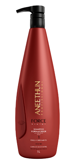 Aneethun Force System Shampoo Fortalecedor 1 Força e Crescimento 1L