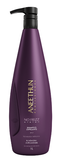 Aneethun No Frizz System Shampoo Defrizante Blindagem Antiumidade 1 L