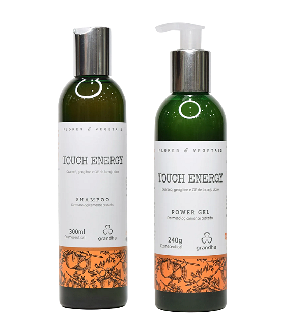 Kit Touch Energy Flores & Vegetais Shampoo 300ml Condicionador 240g Grandha