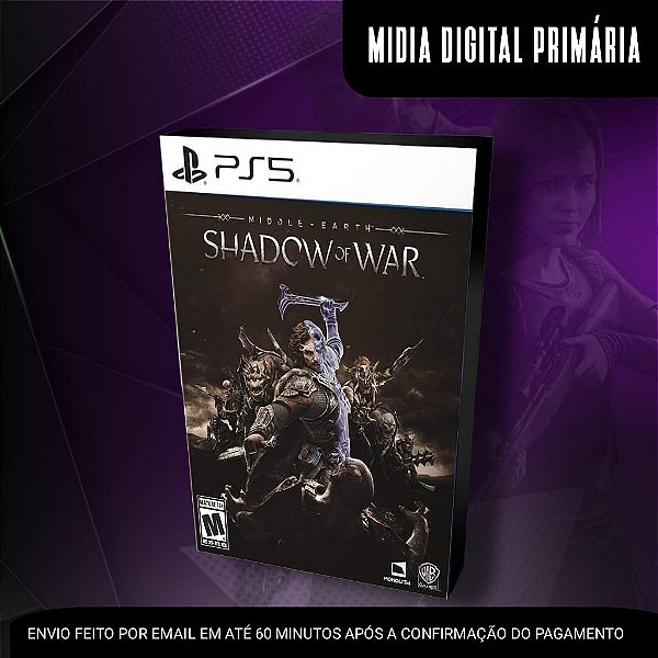 Shadow of War Ps5 Mídia Digital (Primária) (Retrocompatível)